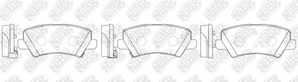 PN0768 NIBK Комплект тормозных колодок, дисковый тормоз (фото 1)
