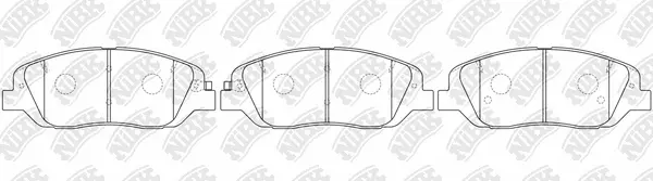 PN0789 NIBK Комплект тормозных колодок, дисковый тормоз (фото 1)
