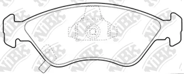 PN0810 NIBK Комплект тормозных колодок, дисковый тормоз (фото 1)