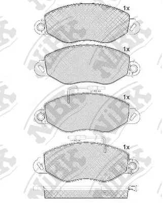 PN0836 NIBK Комплект тормозных колодок, дисковый тормоз (фото 1)