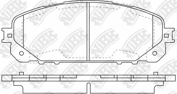 PN0848 NIBK Комплект тормозных колодок, дисковый тормоз (фото 1)