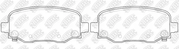 PN0849 NIBK Комплект тормозных колодок, дисковый тормоз (фото 1)