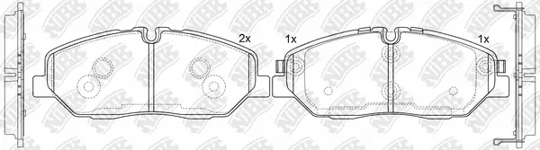 PN0862 NIBK Комплект тормозных колодок, дисковый тормоз (фото 1)