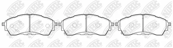 PN0875 NIBK Комплект тормозных колодок, дисковый тормоз (фото 1)