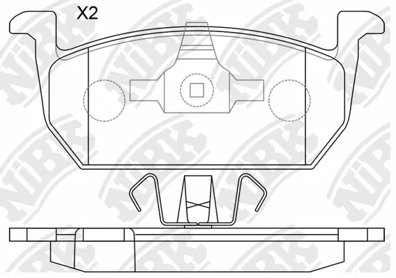 PN0891 NIBK Комплект тормозных колодок, дисковый тормоз (фото 1)