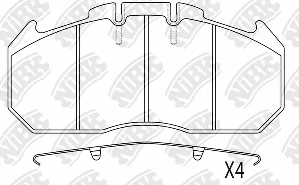PN0924 NIBK Комплект тормозных колодок, дисковый тормоз (фото 1)