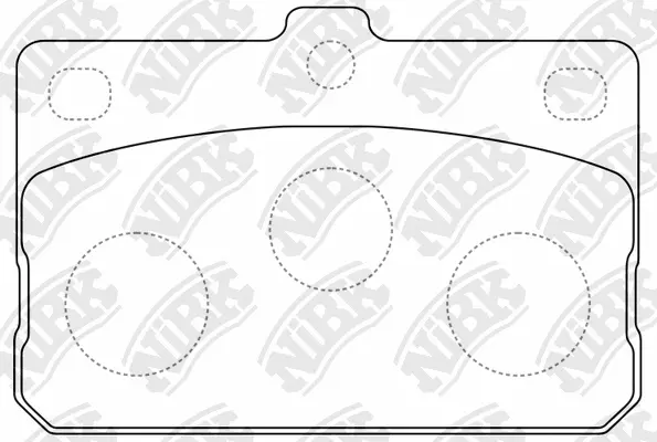 PN1014 NIBK Комплект тормозных колодок, дисковый тормоз (фото 1)