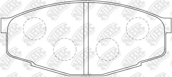 PN1071 NIBK Комплект тормозных колодок, дисковый тормоз (фото 1)