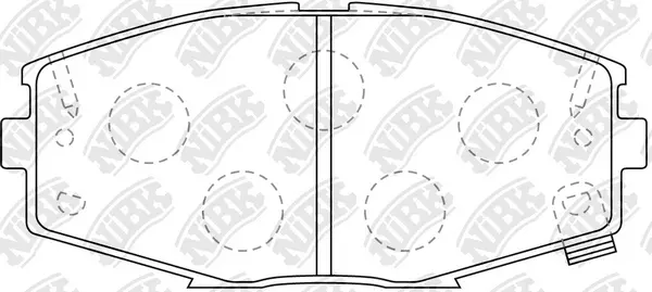 PN1141 NIBK Комплект тормозных колодок, дисковый тормоз (фото 2)
