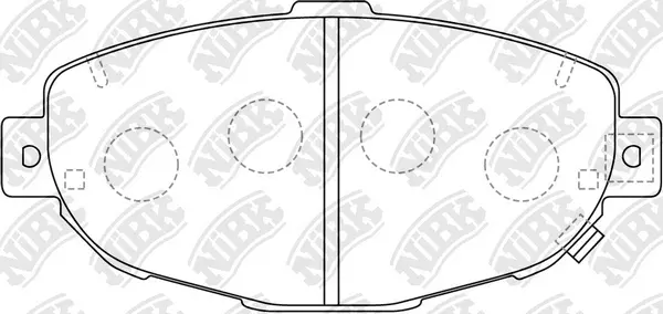 PN1231 NIBK Комплект тормозных колодок, дисковый тормоз (фото 1)