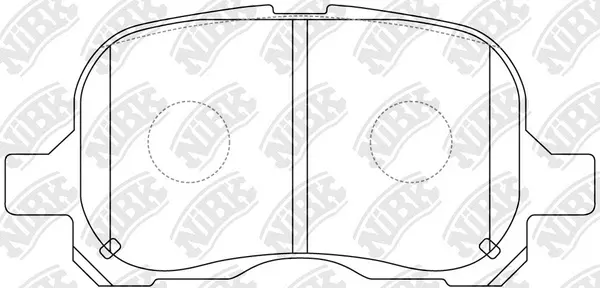 PN1302 NIBK Комплект тормозных колодок, дисковый тормоз (фото 1)