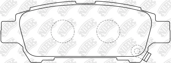 PN1449 NIBK Комплект тормозных колодок, дисковый тормоз (фото 1)