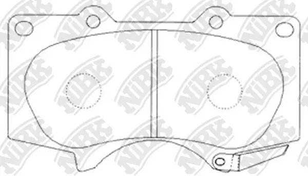 PN1482 NIBK Комплект тормозных колодок, дисковый тормоз (фото 2)