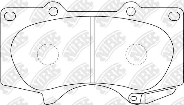 PN1482 NIBK Комплект тормозных колодок, дисковый тормоз (фото 3)