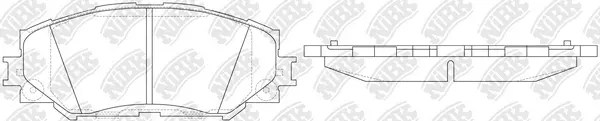 PN1524 NIBK Комплект тормозных колодок, дисковый тормоз (фото 2)