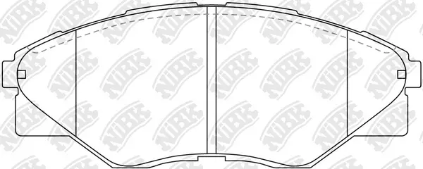 PN1802 NIBK Комплект тормозных колодок, дисковый тормоз (фото 1)