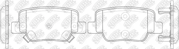 PN1842 NIBK Комплект тормозных колодок, дисковый тормоз (фото 1)