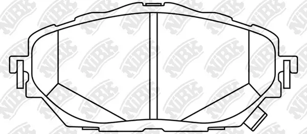 PN1858 NIBK Комплект тормозных колодок, дисковый тормоз (фото 1)