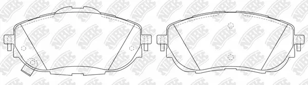 PN21001 NIBK Комплект тормозных колодок, дисковый тормоз (фото 2)
