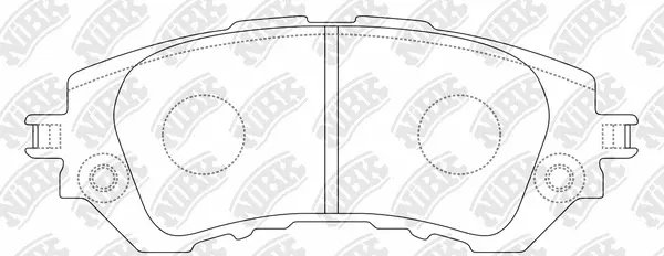 PN21004 NIBK Комплект тормозных колодок, дисковый тормоз (фото 1)