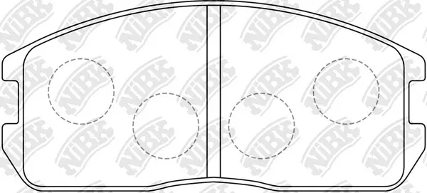 PN3089 NIBK Комплект тормозных колодок, дисковый тормоз (фото 1)