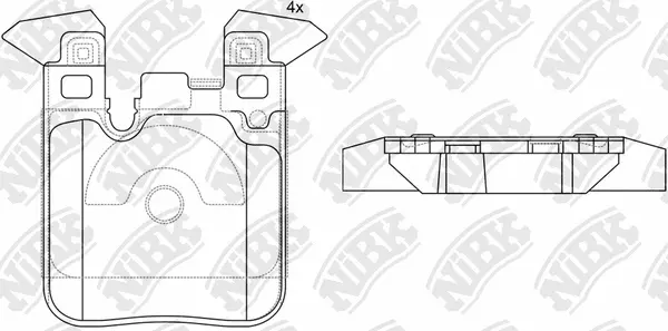 PN32004 NIBK Комплект тормозных колодок, дисковый тормоз (фото 1)