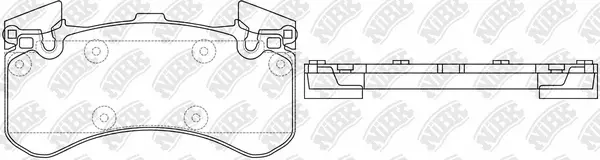 PN33004W NIBK Комплект тормозных колодок, дисковый тормоз (фото 1)
