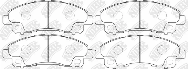 PN3812 NIBK Комплект тормозных колодок, дисковый тормоз (фото 1)