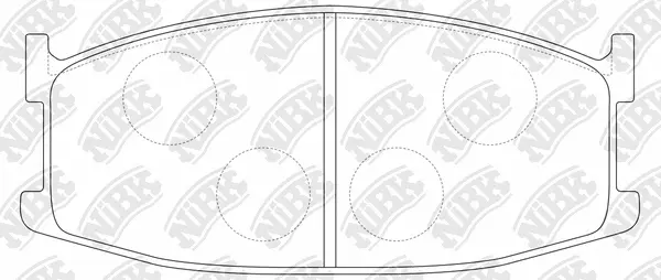 PN5063 NIBK Комплект тормозных колодок, дисковый тормоз (фото 1)