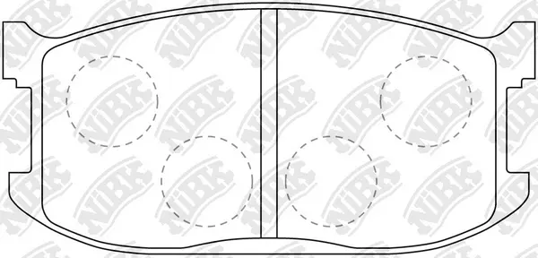 PN5070 NIBK Комплект тормозных колодок, дисковый тормоз (фото 1)