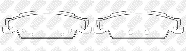 PN51004 NIBK Комплект тормозных колодок, дисковый тормоз (фото 1)