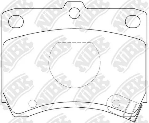 PN5165 NIBK Комплект тормозных колодок, дисковый тормоз (фото 1)