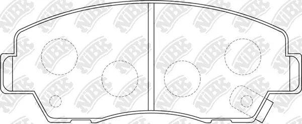 PN5297 NIBK Комплект тормозных колодок, дисковый тормоз (фото 1)