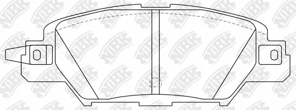 PN5818 NIBK Комплект тормозных колодок, дисковый тормоз (фото 2)