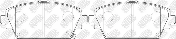 PN8106 NIBK Комплект тормозных колодок, дисковый тормоз (фото 1)