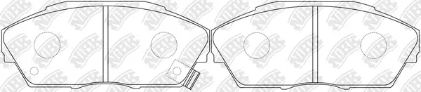 PN8162 NIBK Комплект тормозных колодок, дисковый тормоз (фото 1)