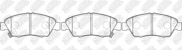 PN8264 NIBK Комплект тормозных колодок, дисковый тормоз (фото 1)