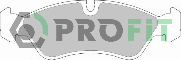 5000-0584 PROFIT Комплект тормозных колодок, дисковый тормоз (фото 1)
