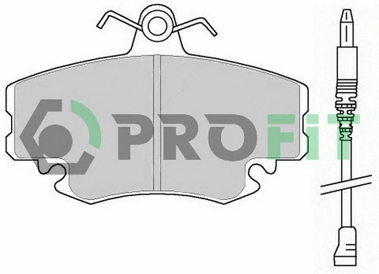 5000-0845 PROFIT Комплект тормозных колодок, дисковый тормоз (фото 1)