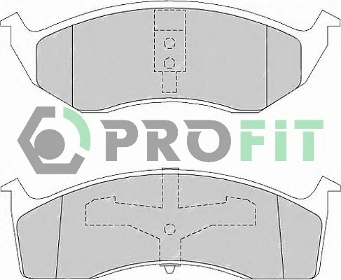 5000-1098 PROFIT Комплект тормозных колодок, дисковый тормоз (фото 1)