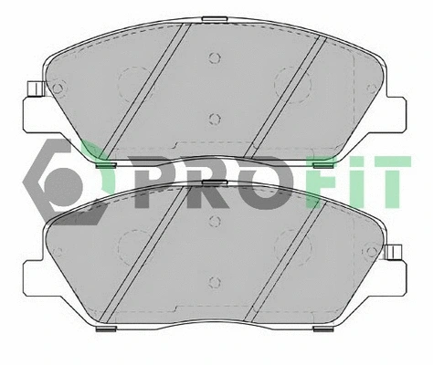 5000-2018 PROFIT Комплект тормозных колодок, дисковый тормоз (фото 1)