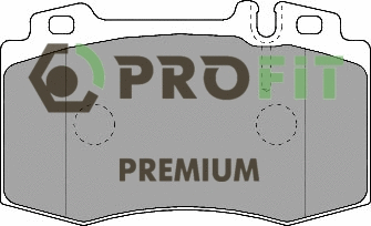 5005-1661 PROFIT Комплект тормозных колодок, дисковый тормоз (фото 1)