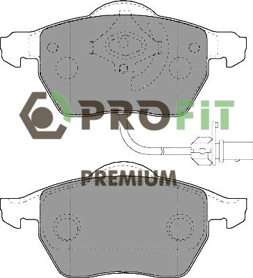 5005-1717 PROFIT Комплект тормозных колодок, дисковый тормоз (фото 1)