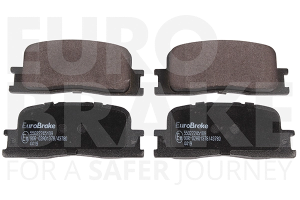55022245109 EUROBRAKE Комплект тормозных колодок, дисковый тормоз (фото 1)