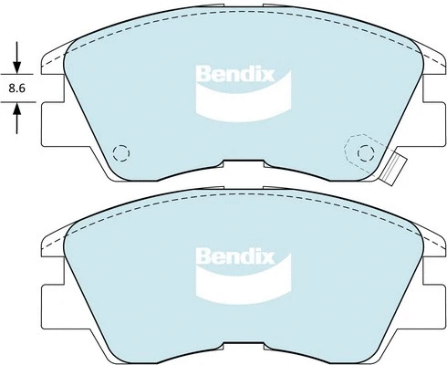 DB1113 4WD BENDIX Комплект тормозных колодок, дисковый тормоз (фото 1)