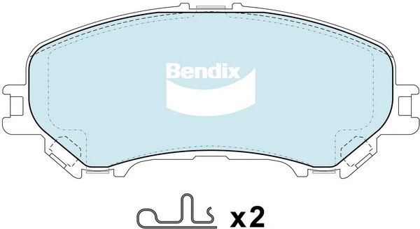 DB2345 HD BENDIX Комплект тормозных колодок, дисковый тормоз (фото 1)