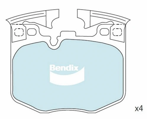 DB2545 EURO+ BENDIX Комплект тормозных колодок, дисковый тормоз (фото 1)