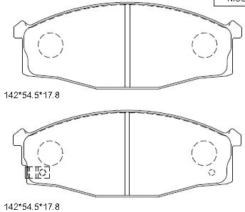 KD1246 ASIMCO Комплект тормозных колодок, дисковый тормоз (фото 1)