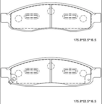 KD1413 ASIMCO Комплект тормозных колодок, дисковый тормоз (фото 1)