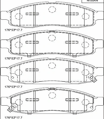 KD1414 ASIMCO Комплект тормозных колодок, дисковый тормоз (фото 1)